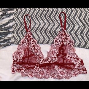 Red Floral Bralette!!
